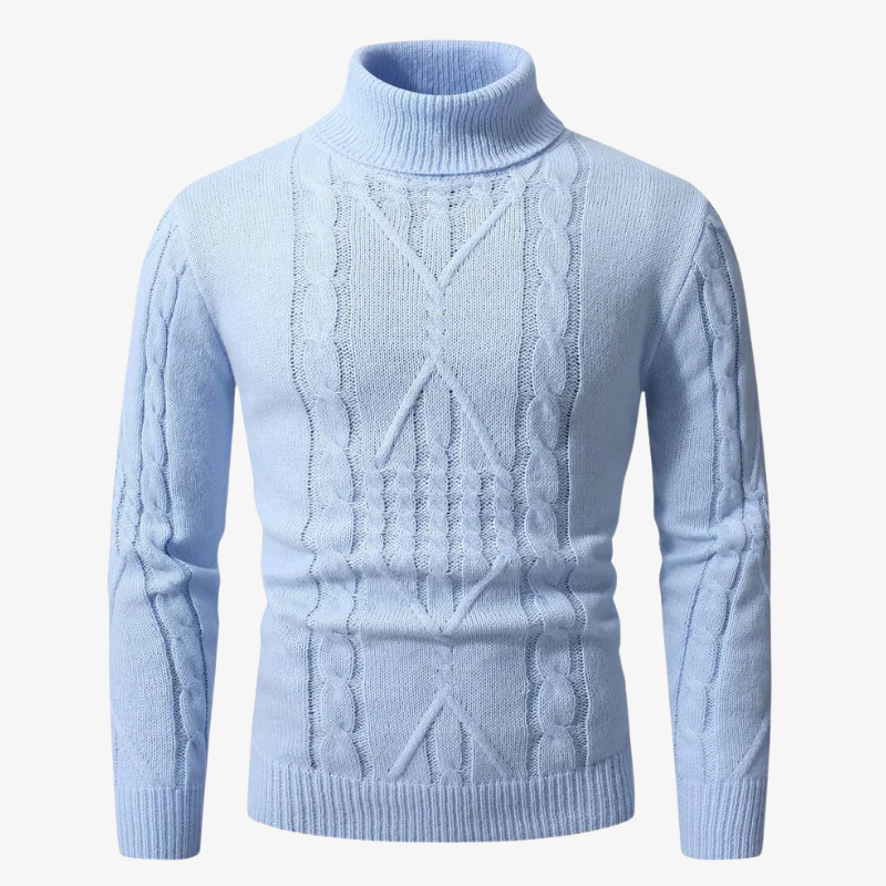Engadin Rollkragenpullover mit Zopfmuster