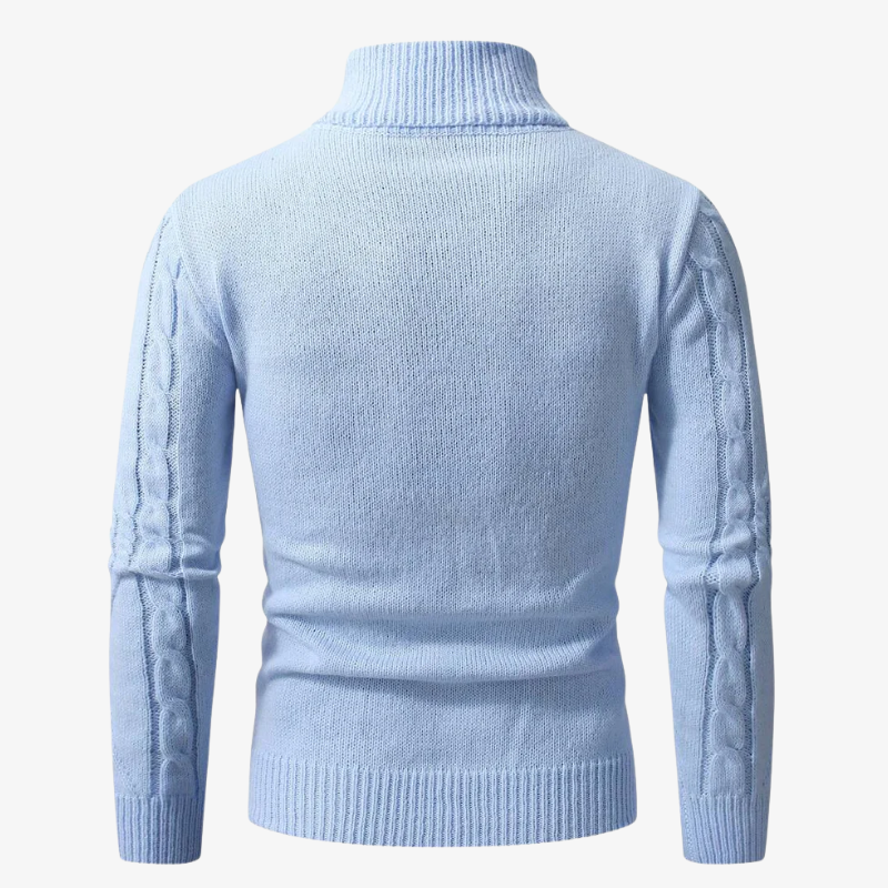Engadin Rollkragenpullover mit Zopfmuster