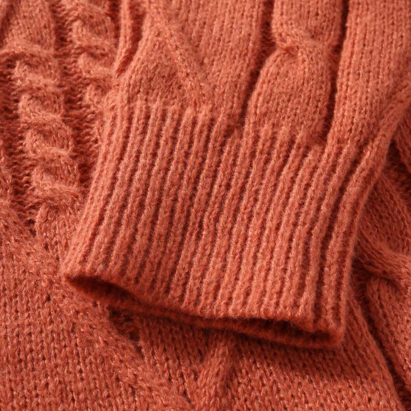 Engadin Rollkragenpullover mit Zopfmuster