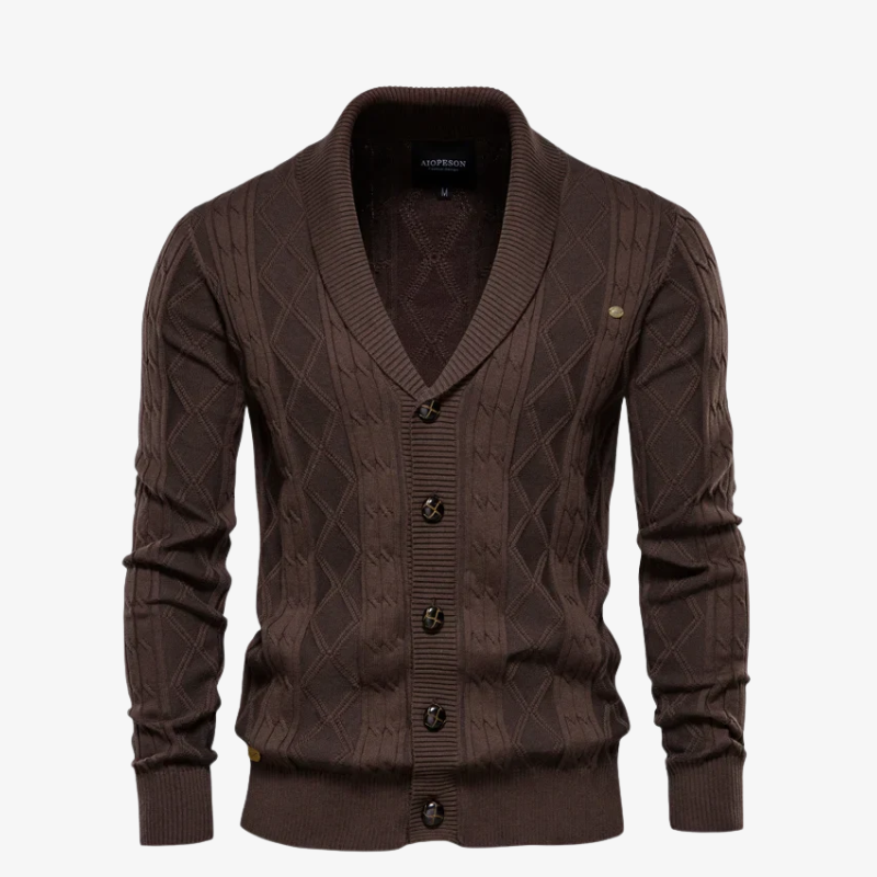 Heidelberg Premium Strick-Cardigan mit Schalkragen