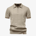 Polo zippé texturé Bremton