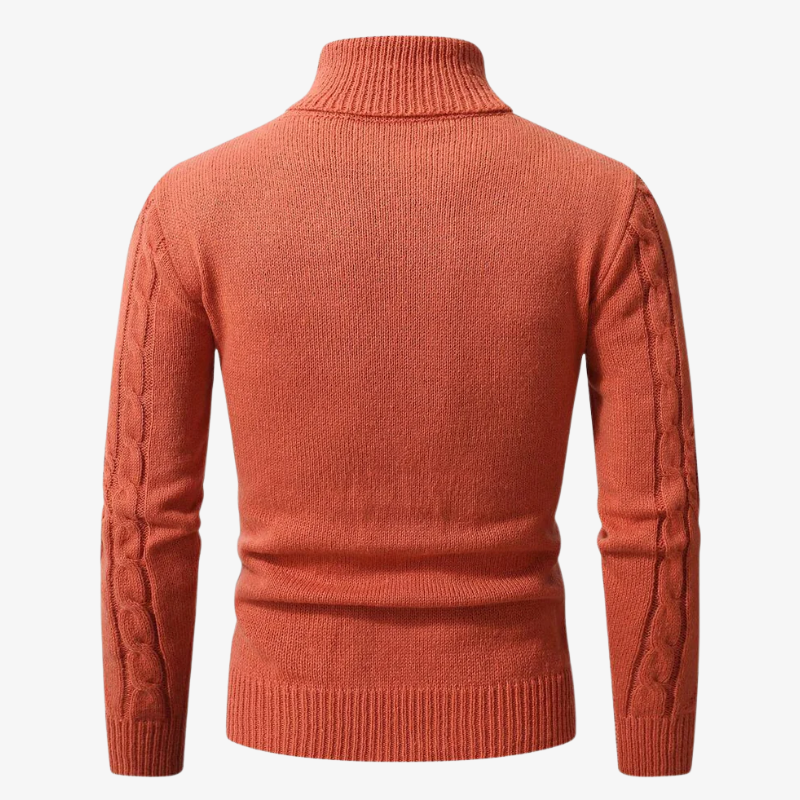 Engadin Rollkragenpullover mit Zopfmuster