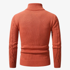Engadin Rollkragenpullover mit Zopfmuster