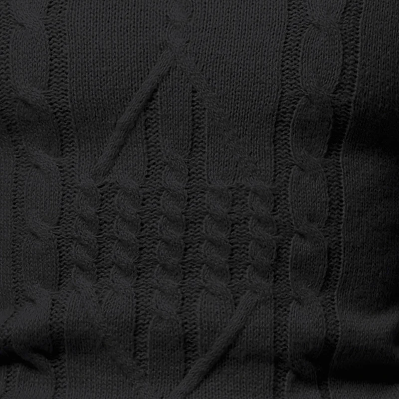 Engadin Rollkragenpullover mit Zopfmuster