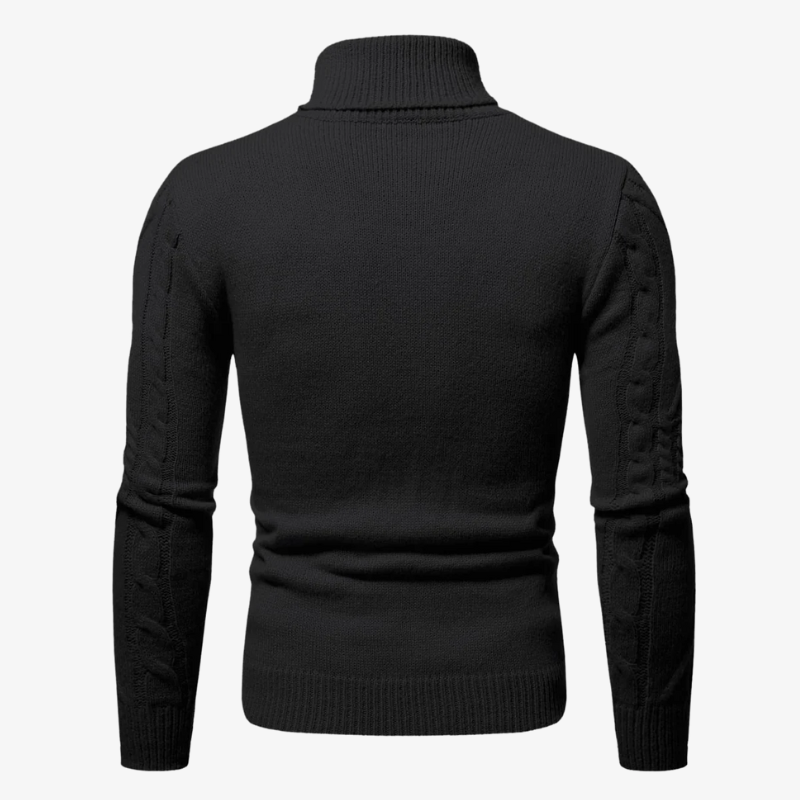 Engadin Rollkragenpullover mit Zopfmuster