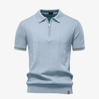 Polo zippé texturé Bremton