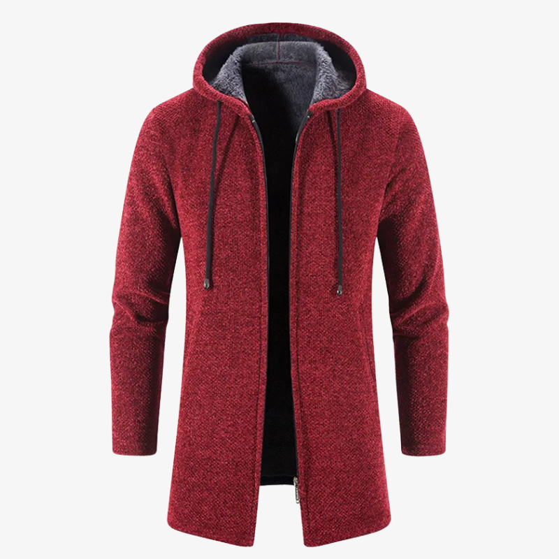 Innsbruck Lange Strickjacke mit Kapuze