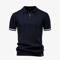 Polo zippé texturé Bremton