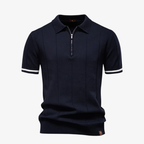 Polo zippé texturé Bremton