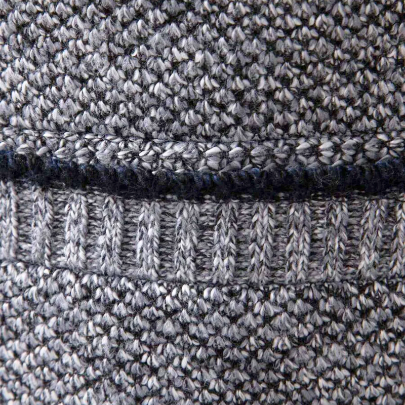 Zürich Strukturstrick-Cardigan mit Karo-Innenfutter