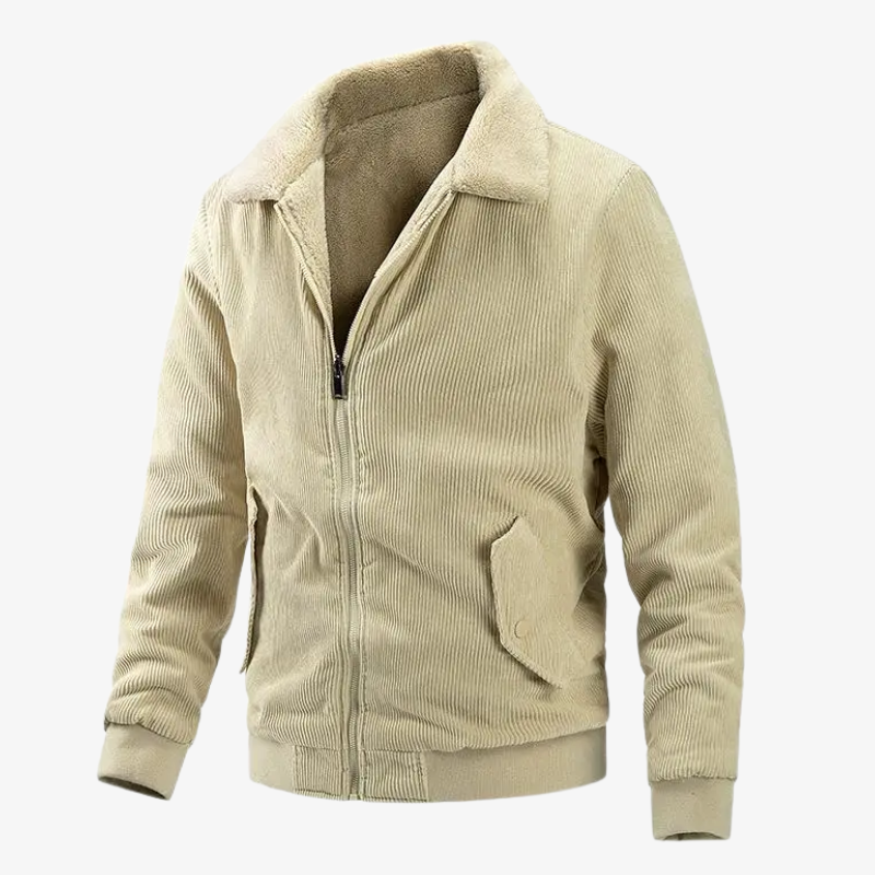 Erfurt Warme Cordjacke mit Sherpa-Kragen