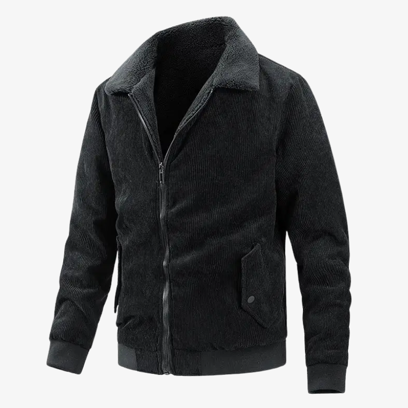 Erfurt Warme Cordjacke mit Sherpa-Kragen