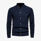 Starnberg Premium Strickjacke mit Stehkragen und Knopfleiste