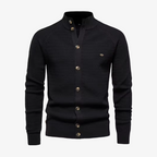 Starnberg Premium Strickjacke mit Stehkragen und Knopfleiste