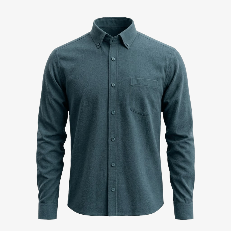 Flensburg Weiches Flanellhemd mit Button-Down-Kragen