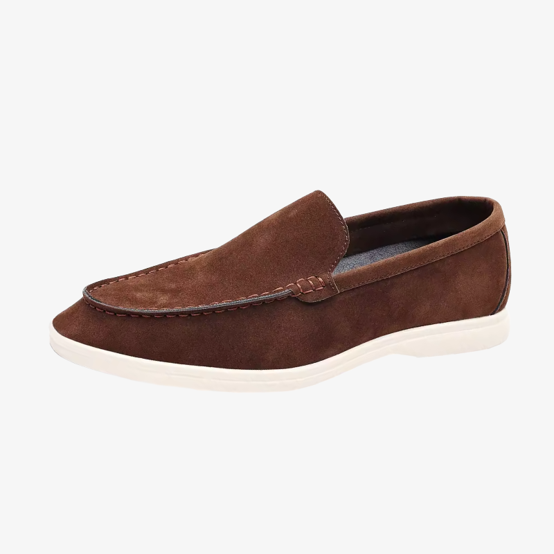 Konstanz Lässiger Loafer in Wildleder-Optik mit heller Sohle